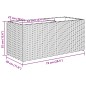 vidaXL Hochbeet mit 2 Fächern Schwarz 72x30x32 cm Poly Rattan vidaXL Hochbeet mit 2 Fächern Schwarz 72x30x32 cm Poly Rattan