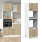 vidaXL Mikrowellenumbauschrank Sonoma-Eiche 60x57x207 cm Holzwerkstoff vidaXL Mikrowellenumbauschrank Sonoma-Eiche 60x57x207 cm Holzwerkstoff