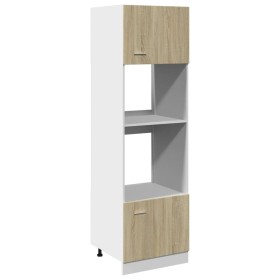 vidaXL Mikrowellenumbauschrank Sonoma-Eiche 60x57x207 cm Holzwerkstoff