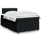 vidaXL Boxspringbett mit Matratze Schwarz 120x200 cm Stoff vidaXL Boxspringbett mit Matratze Schwarz 120x200 cm Stoff