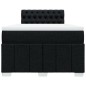 vidaXL Boxspringbett mit Matratze Schwarz 120x200 cm Stoff vidaXL Boxspringbett mit Matratze Schwarz 120x200 cm Stoff