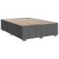 vidaXL Boxspringbett mit Matratze Dunkelgrau 160x200 cm Stoff vidaXL Boxspringbett mit Matratze Dunkelgrau 160x200 cm Stoff