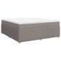 vidaXL Boxspringbett mit Matratze Taupe 180x200 cm Stoff vidaXL Boxspringbett mit Matratze Taupe 180x200 cm Stoff