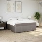 vidaXL Boxspringbett mit Matratze Taupe 180x200 cm Stoff vidaXL Boxspringbett mit Matratze Taupe 180x200 cm Stoff