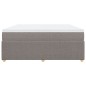 vidaXL Boxspringbett mit Matratze Taupe 180x200 cm Stoff vidaXL Boxspringbett mit Matratze Taupe 180x200 cm Stoff