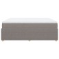 vidaXL Boxspringbett mit Matratze Taupe 180x200 cm Stoff vidaXL Boxspringbett mit Matratze Taupe 180x200 cm Stoff