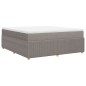 vidaXL Boxspringbett mit Matratze Taupe 180x200 cm Stoff vidaXL Boxspringbett mit Matratze Taupe 180x200 cm Stoff
