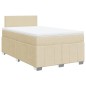 vidaXL Boxspringbett mit Matratze Creme 120x200 cm Stoff vidaXL Boxspringbett mit Matratze Creme 120x200 cm Stoff