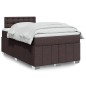 vidaXL Boxspringbett mit Matratze Dunkelbraun 120x200 cm Stoff vidaXL Boxspringbett mit Matratze Dunkelbraun 120x200 cm Stoff
