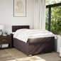 vidaXL Boxspringbett mit Matratze Dunkelbraun 120x200 cm Stoff vidaXL Boxspringbett mit Matratze Dunkelbraun 120x200 cm Stoff