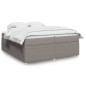 vidaXL Boxspringbett mit Matratze Taupe 200x200 cm Stoff vidaXL Boxspringbett mit Matratze Taupe 200x200 cm Stoff