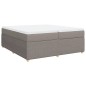 vidaXL Boxspringbett mit Matratze Taupe 200x200 cm Stoff vidaXL Boxspringbett mit Matratze Taupe 200x200 cm Stoff
