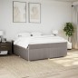 vidaXL Boxspringbett mit Matratze Taupe 200x200 cm Stoff vidaXL Boxspringbett mit Matratze Taupe 200x200 cm Stoff