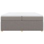 vidaXL Boxspringbett mit Matratze Taupe 200x200 cm Stoff vidaXL Boxspringbett mit Matratze Taupe 200x200 cm Stoff