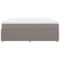 vidaXL Boxspringbett mit Matratze Taupe 200x200 cm Stoff vidaXL Boxspringbett mit Matratze Taupe 200x200 cm Stoff
