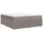 vidaXL Boxspringbett mit Matratze Taupe 200x200 cm Stoff vidaXL Boxspringbett mit Matratze Taupe 200x200 cm Stoff
