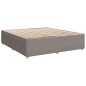 vidaXL Boxspringbett mit Matratze Taupe 200x200 cm Stoff vidaXL Boxspringbett mit Matratze Taupe 200x200 cm Stoff