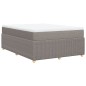 vidaXL Boxspringbett mit Matratze Taupe 140x200 cm Stoff vidaXL Boxspringbett mit Matratze Taupe 140x200 cm Stoff