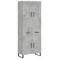 Highboard Betongrau 69,5x34x180 cm Holzwerkstoff Highboard Betongrau 69,5x34x180 cm Holzwerkstoff