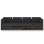 vidaXL 4-Sitzer Outdoor-Sofa mit Kissen Grau Imprägniertes Holz vidaXL 4-Sitzer Outdoor-Sofa mit Kissen Grau Imprägniertes Holz