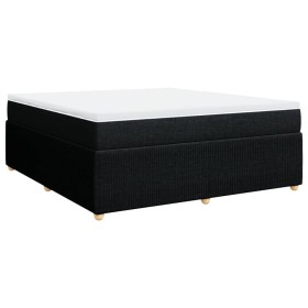 vidaXL Boxspringbett mit Matratze Schwarz 180x200 cm Stoff