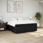 vidaXL Boxspringbett mit Matratze Schwarz 180x200 cm Stoff vidaXL Boxspringbett mit Matratze Schwarz 180x200 cm Stoff