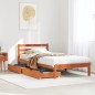 vidaXL Massivholzbett ohne Matratze Wachsbraun 90x200 Kiefernholz vidaXL Massivholzbett ohne Matratze Wachsbraun 90x200 Kiefernholz