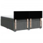 vidaXL Boxspringbett mit Matratze Dunkelgrau 180x200 cm Stoff vidaXL Boxspringbett mit Matratze Dunkelgrau 180x200 cm Stoff