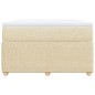 vidaXL Boxspringbett mit Matratze Creme 120x200 cm Stoff vidaXL Boxspringbett mit Matratze Creme 120x200 cm Stoff