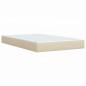 vidaXL Boxspringbett mit Matratze Creme 120x200 cm Stoff vidaXL Boxspringbett mit Matratze Creme 120x200 cm Stoff