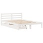 vidaXL Massivholzbett ohne Matratze Weiß 140x200 cm Kiefernholz vidaXL Massivholzbett ohne Matratze Weiß 140x200 cm Kiefernholz