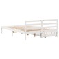 vidaXL Massivholzbett ohne Matratze Weiß 140x200 cm Kiefernholz vidaXL Massivholzbett ohne Matratze Weiß 140x200 cm Kiefernholz