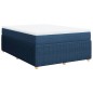 vidaXL Boxspringbett mit Matratze Blau 140x190 cm Stoff vidaXL Boxspringbett mit Matratze Blau 140x190 cm Stoff