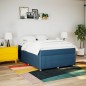 vidaXL Boxspringbett mit Matratze Blau 140x190 cm Stoff vidaXL Boxspringbett mit Matratze Blau 140x190 cm Stoff