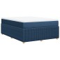 vidaXL Boxspringbett mit Matratze Blau 140x190 cm Stoff vidaXL Boxspringbett mit Matratze Blau 140x190 cm Stoff