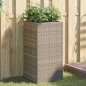 vidaXL Pflanzkübel Grau 40x40x80 cm Poly Rattan vidaXL Pflanzkübel Grau 40x40x80 cm Poly Rattan
