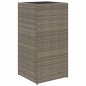 vidaXL Pflanzkübel Grau 40x40x80 cm Poly Rattan vidaXL Pflanzkübel Grau 40x40x80 cm Poly Rattan