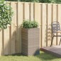 vidaXL Pflanzkübel Grau 40x40x80 cm Poly Rattan vidaXL Pflanzkübel Grau 40x40x80 cm Poly Rattan