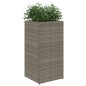 vidaXL Pflanzkübel Grau 40x40x80 cm Poly Rattan vidaXL Pflanzkübel Grau 40x40x80 cm Poly Rattan