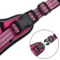 vidaXL Hundegeschirr Reflektierend Verstellbar Rosa S vidaXL Hundegeschirr Reflektierend Verstellbar Rosa S