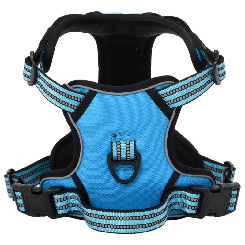 vidaXL Hundegeschirr Reflektierend Verstellbar Blau M vidaXL Hundegeschirr Reflektierend Verstellbar Blau M