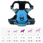 vidaXL Hundegeschirr Reflektierend Verstellbar Blau M vidaXL Hundegeschirr Reflektierend Verstellbar Blau M