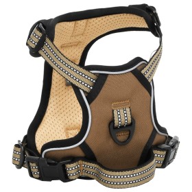 vidaXL Hundegeschirr Reflektierend Verstellbar Braun L