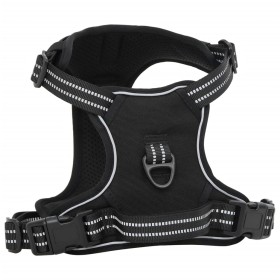 vidaXL Hundegeschirr mit Leine & Halsband Verstellbar Schwarz M