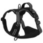 vidaXL Hundegeschirr mit Leine & Halsband Verstellbar Schwarz M vidaXL Hundegeschirr mit Leine & Halsband Verstellbar Schwarz M