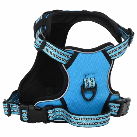 vidaXL Hundegeschirr mit Leine & Halsband Verstellbar Blau L