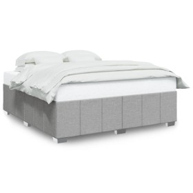 vidaXL Bettgestell ohne Matratze Hellgrau 180x200 cm Stoff