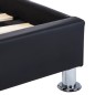 Bettgestell mit LED Schwarz Kunstleder 180x200 cm Bettgestell mit LED Schwarz Kunstleder 180x200 cm