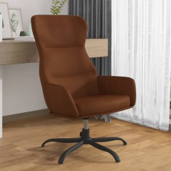 Relaxsessel Braun Wildleder-Optik