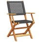 vidaXL 3-tlg. Bistro-Set Schwarz Poly Rattan und Massivholz vidaXL 3-tlg. Bistro-Set Schwarz Poly Rattan und Massivholz